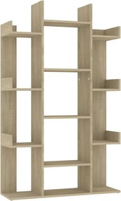 vidaXL sonoma tölgy színű szerelt fa könyvszekrény 86 x 25,5 x 140 cm