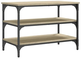sonoma tölgy színű szerelt fa cipőtároló pad 70x38,5x49 cm