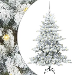 vidaXL Műanyag Hajtogatós Karácsonyfa Fehér 150 cm PVC és Acél