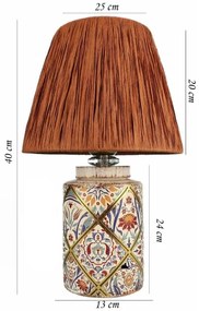 Asztali lámpa RAMZES 1xE27/40W/230V raffia