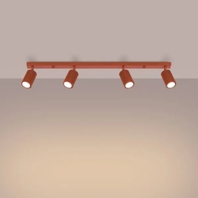 Sollux SL.1641 - Spotlámpa KARBON 4xGU10/10W/230V piros