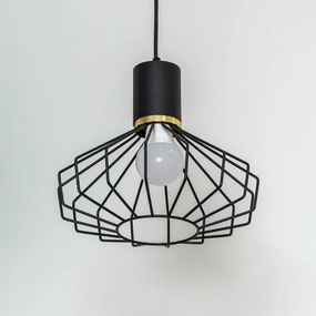 SOLANO kábelre szerelhető függőlámpa 1xE27/15W/230V fekete/arany