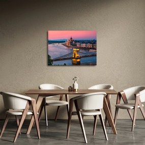 Kép - panoráma a városra, Budapest, Magyarország (70x50 cm)