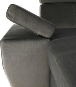 Ülőgarnitúra, szürkésbarna taupe, balos, LAMORA U