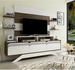 Delpi Walnut and White TV-fal