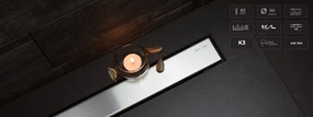 Pestan zuhanyfolyóka Confluo Frameless Line - keret nélküli - FEHÉR üveg 55 cm