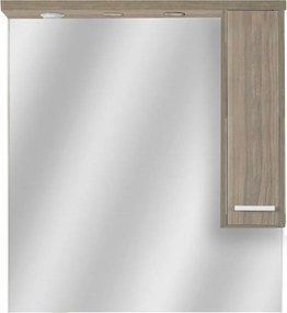 Nerva 85 cm-es tükrös felsőszekrény, Rauna szil