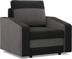 Hewlet fotel, szövet anyag, hab töltet, fekete - szürke