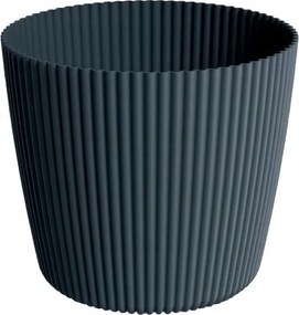 Antracit kaspó 14,6x12,9cm műanyag klasszikus fedő