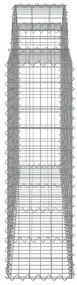 18 db íves horganyzott vas gabion kosár 200x30x100/120 cm