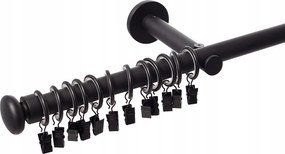 Dekoria Függönykarnis szimpla black matt 160cm