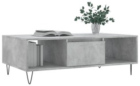 betonszürke szerelt fa dohányzóasztal 104 x 60 x 35 cm