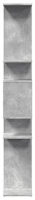 betonszürke szerelt fa könyvszekrény 92 x 29 x 188 cm