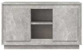 betonszürke szerelt fa tálalószekrény 102x35x60 cm
