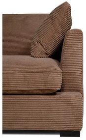 Világosbarna kordbársony kanapé 266 cm Mobby – Scandic