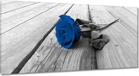 Vászonkép 115x55 Kék rózsa a hídon