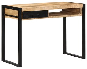 tömör nyers mangófa íróasztal 100x50x75 cm
