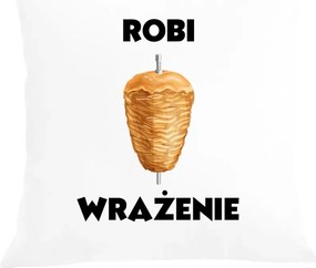 Párna párnahuzat nyomott mintás Kebab Robi benyomás
