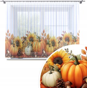 Függöny Kész 300x150 Sütőtök Festett Őszi Szalag Béka Mintás 443