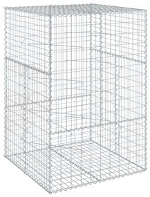 horganyzott vas gabion kosár fedéllel 100 x 100 x 150 cm