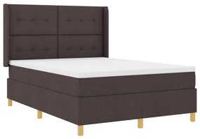 Boxspring Ágy Matrac Esernyő Barna 160x200 cm Szövet