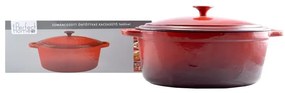 Perfect Home Zománcozott öntöttvas kacsasütő 32cm, 6,2l piros 10568