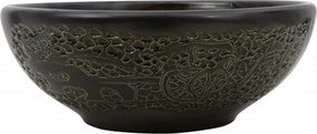 vidaXL fekete kerámia kerek asztali mosdó Φ41 x 14 cm