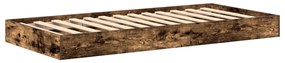Könyvespolc ágy füstölt tölgy 75x190 cm szerelt fa