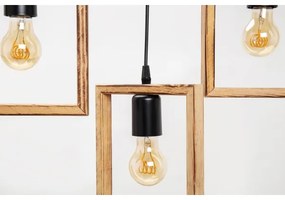 Zuma Line ASZ.1679 - Csillár zsinóron ATRIA 3xE27/20W/230V fenyő/fekete