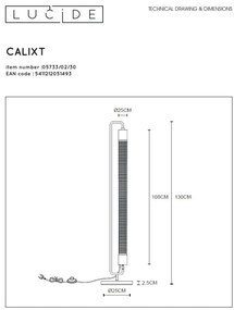 Állólámpa Fekete CALIXT LUCIDE 05733-02-30