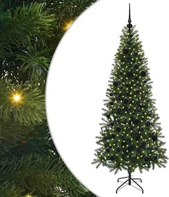 vidaXL Mű karácsonyfa 300 LED-del állvánnyal Zöld 180 cm PE és PVC