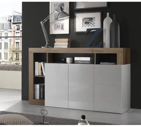 Komód LENOR fehér/tölgy