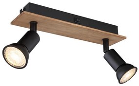 Globo 57998-2W - DREW 2xGU10/35W spotlámpa fa/fekete