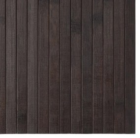 négyszögletű sötétbarna bambusz szőnyeg 70 x 300 cm