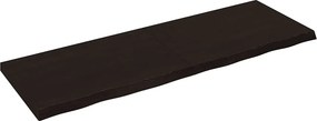 vidaXL sötétbarna kezelt tömör tölgyfa asztallap 180x60x(2-6) cm