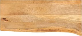 vidaXL tömör mangófa természetes élű asztallap 90 x 40 x 3,8 cm