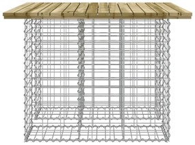 impregnált fenyőfa gabion kerti pad 100 x 102 x 72 cm