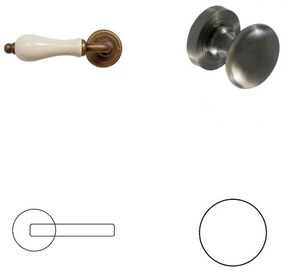 Samoha-Diána Patinás Antik WC Gomb/Kilincs