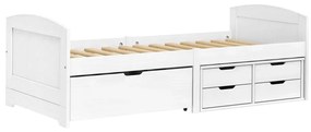 IRUN fehér tömör fenyőfa kanapéágy 5 fiókkal 90 x 200 cm