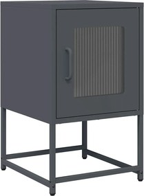 vidaXL antracit hidegen hengerelt acél éjjeliszekrény 36x39x60,5 cm