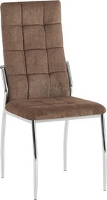 Szék, sötétbarna szövet/fém, ADORA 2 NEW