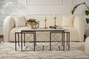 Defne - Black, Travertine
