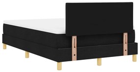 Box Spring Ágy Matrac és LED Fekete 120x200 cm Szövet