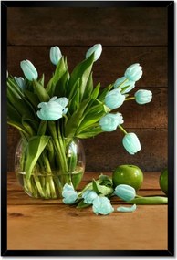 Poszter keretben 40x60 Menta tulipánok