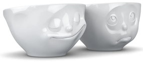 2 db fehér 'boldog' porcelán tálka, 200 ml - 58products