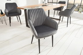 STICH bársony design szék - szürke