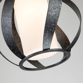 Quintiesse klasszikus loft vintage kültéri függeszték blacksmith fekete opál elsqnblacksmithpobk IP44