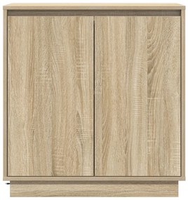 LED-es oldalszekrény Sonoma tölgy színben - 71 x 34,5 x 75 cm - Mérnökelt fából készült