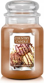 Neapolitan Sundae Country Candle Nagy befőttesüveg (680g) 2 kanóc