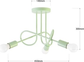 Felületre szerelhető csillár OXFORD 3xE27/15W/230V zöld